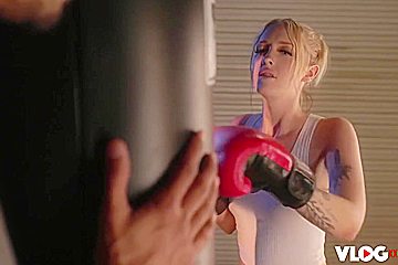 Inked Babe Rides Huge Dick After Blowjob