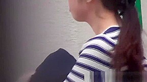 Japanese babe shows nipple while secretly filmed