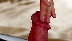 LATEX Tinder date giving a rough handjob (Slow Motion Video)