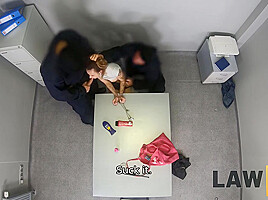 LAW4k  Innocent teen 18+ babe has her first sex lesson by strict security officer