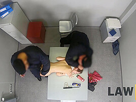 LAW4k  Innocent teen 18+ babe has her first sex lesson by strict security officer
