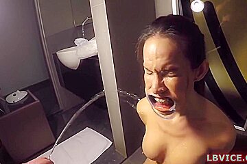 Ladyboy Jolie Gets Pissed On And Mouth Fucked