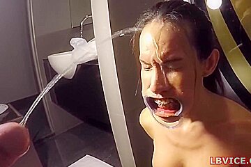 Ladyboy Jolie Gets Pissed On And Mouth Fucked