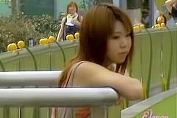 Little Asian princess minding her own business during quick sharking scene