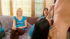 Lovely Cuties Sucks Dick And Acquires Cum All