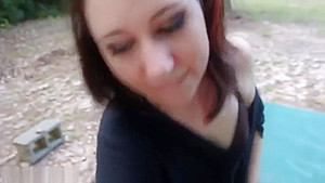 Lovely dusky Cheyenne in teasing lesbian sex video in public place