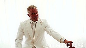 MasonicBoys Sweet Cole Blue barebacked by suited silver muscle DILF
