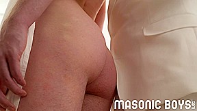 MasonicBoys Sweet Cole Blue barebacked by suited silver muscle DILF