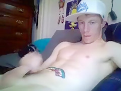 Muscular Camboy Shoots His Load