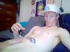 Muscular Camboy Shoots His Load