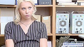 Officer Fucks Blonde teen 18+ In His Office - Chanel Grey