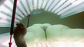 Older Milf Tanning Her Shaved Tight Pussy