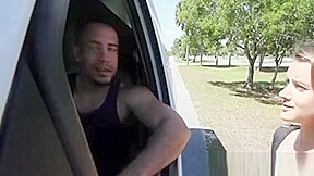 Perv Makes Innocent teen 18+ Alex Mae Pay For The Ride