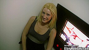 Petite Blonde Glory Hole Cock Sucker