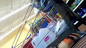 Phat booty bitch walking in store with no undies