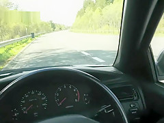 Public Roadside Wank & Cum In Car
