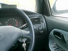 Public Roadside Wank & Cum In Car