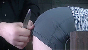 Redhead slave bent over and dominated