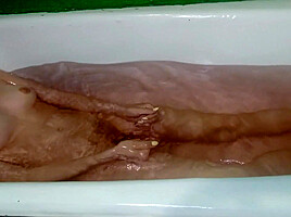 Russian Girl Takes A Bath