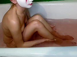 Russian Girl Takes A Bath
