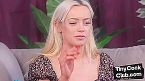 SPH CFNM domina with disgusted face jerks small cock guy
