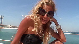 Sex in a yacht with a hot skinny cuban girl