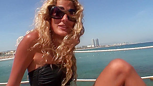 Sex in a yacht with a hot skinny cuban girl