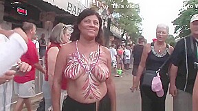 Sexy Babes Showing Off Their Hot Body Painting Outdoors