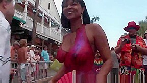 Sexy Babes Showing Off Their Hot Body Painting Outdoors