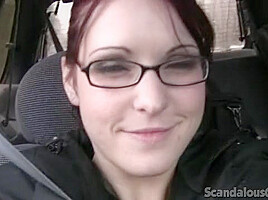 Sexy GF Shows Off Her Pussy In The Car