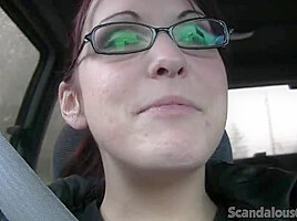 Sexy GF Shows Off Her Pussy In The Car