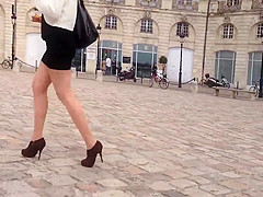 Sexy mini skirt legs high heel 02