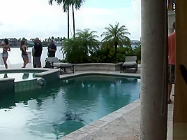 Sexy pool girls love to have fun