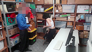 Shoplifter Latina Maya Morena gets punished and fucked by Officers