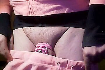 Sissy Sarah In Chastity Shaving