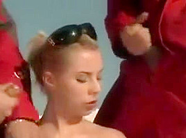 Ski girl double fucked