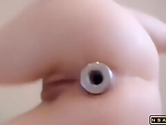 Slender Dark Hair Girl Babe Gets Her Assfuck Hole