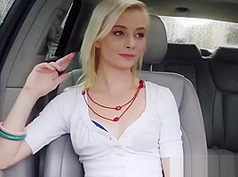 Slutty cum tasting teen 18+ picked up for a free POV ride