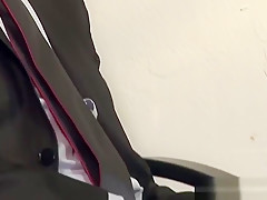 Solo brit chav wanking in the office