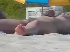 Spying Pussies On Beach