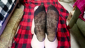 Stocking Footjob w/Cum On Soles