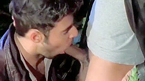 Straight Men in Leather Jackets Blowing Each Other