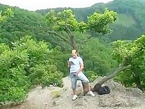 Sweet engulfing mature outdoors
