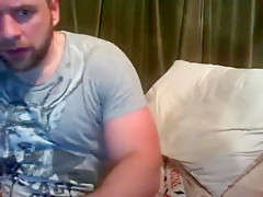 Thick dick stud cums on his beard