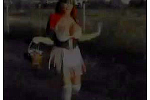 Titty TS in uniform fucked guy hot
