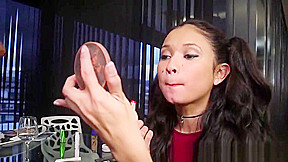 Tranny latina fucks girlfriend pussy in fishnets