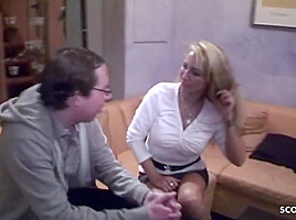Two German Mature Seduce Nerd Guy To Ffm Threesome 1