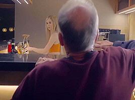 Two Hot Babes Suck Grandpa Cock And Share His Cumshot 10 Min