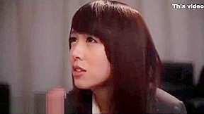 attractive japanese office lady oral and facial cum
