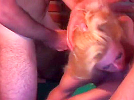 blonde this babemale receives Two dudes To rough Handle him